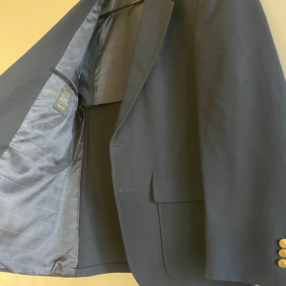 Perma-Prest Navy Suit Jacket - Picture 10 of 11